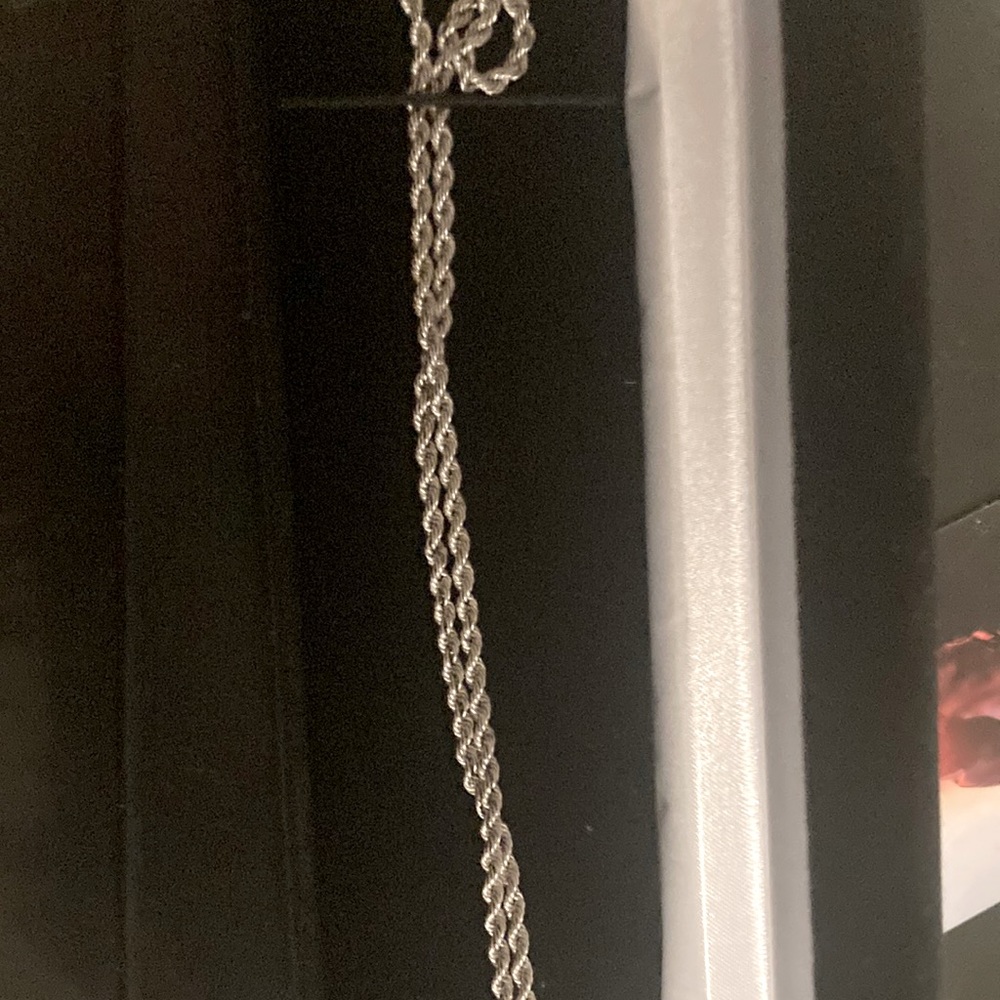 18in 14k white gold rope chain. Just had it appraised at  2,224